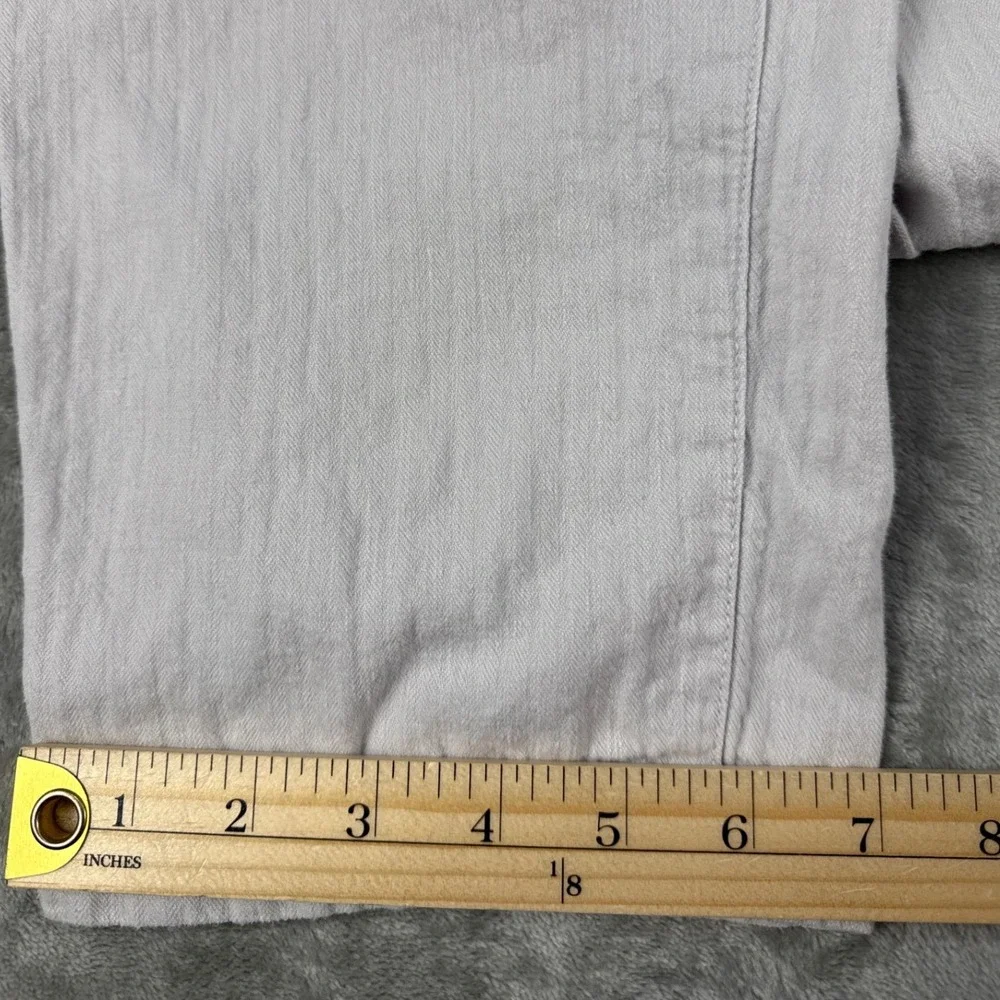 Banana Republic Mens 36x30 Athletic Tapered Linen Cotton Pants Light Grey